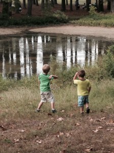 Hang on boys ya'll are gettin' too close to the water!