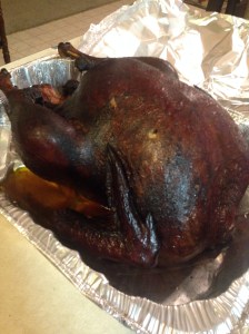 Star of the show- brined, smoked & ready to eat.  Best. turkey. ever. 