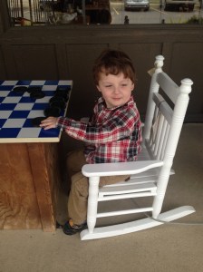 Mr. Sweetie Pants acting so good for his Grand because he promised her he would.