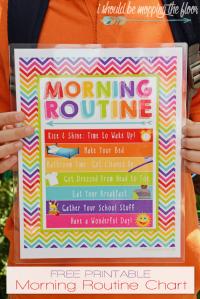 free printable morning routine chart