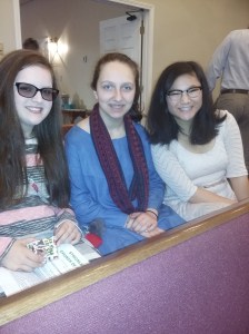 Miss Neenees with some of her church friends.