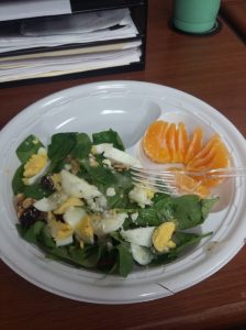 When you want service station fried chicken & jojo potatoes, but your jeans say, "For the love of Pete, lady, have a salad."